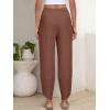 imageANRABESS Womens Wide Leg Palazzo Capri Pants 2025 Summer Casual Loose High Waisted Lounge Flowy Cropped Beach Work TrousersBrown Red