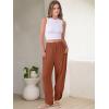 imageANRABESS Womens Wide Leg Palazzo Capri Pants 2025 Summer Casual Loose High Waisted Lounge Flowy Cropped Beach Work TrousersCaramel