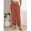 imageANRABESS Womens Wide Leg Palazzo Capri Pants 2025 Summer Casual Loose High Waisted Lounge Flowy Cropped Beach Work TrousersCaramel