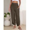 imageANRABESS Womens Wide Leg Palazzo Capri Pants 2025 Summer Casual Loose High Waisted Lounge Flowy Cropped Beach Work TrousersCoffee