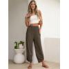 imageANRABESS Womens Wide Leg Palazzo Capri Pants 2025 Summer Casual Loose High Waisted Lounge Flowy Cropped Beach Work TrousersCoffee