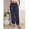 imageANRABESS Womens Wide Leg Palazzo Capri Pants 2025 Summer Casual Loose High Waisted Lounge Flowy Cropped Beach Work TrousersDark Blue