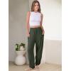 imageANRABESS Womens Wide Leg Palazzo Capri Pants 2025 Summer Casual Loose High Waisted Lounge Flowy Cropped Beach Work TrousersDark Green