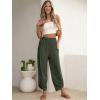 imageANRABESS Womens Wide Leg Palazzo Capri Pants 2025 Summer Casual Loose High Waisted Lounge Flowy Cropped Beach Work TrousersDark Green