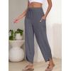 imageANRABESS Womens Wide Leg Palazzo Capri Pants 2025 Summer Casual Loose High Waisted Lounge Flowy Cropped Beach Work TrousersGrey