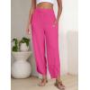 imageANRABESS Womens Wide Leg Palazzo Capri Pants 2025 Summer Casual Loose High Waisted Lounge Flowy Cropped Beach Work TrousersHot Pink
