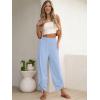 imageANRABESS Womens Wide Leg Palazzo Capri Pants 2025 Summer Casual Loose High Waisted Lounge Flowy Cropped Beach Work TrousersLight Blue