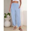 imageANRABESS Womens Wide Leg Palazzo Capri Pants 2025 Summer Casual Loose High Waisted Lounge Flowy Cropped Beach Work TrousersLight Blue