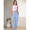 imageANRABESS Womens Wide Leg Palazzo Capri Pants 2025 Summer Casual Loose High Waisted Lounge Flowy Cropped Beach Work TrousersLight Blue