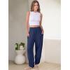 imageANRABESS Womens Wide Leg Palazzo Capri Pants 2025 Summer Casual Loose High Waisted Lounge Flowy Cropped Beach Work TrousersNavy Blue