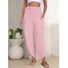 imageANRABESS Womens Wide Leg Palazzo Capri Pants 2025 Summer Casual Loose High Waisted Lounge Flowy Cropped Beach Work TrousersPink