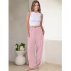 imageANRABESS Womens Wide Leg Palazzo Capri Pants 2025 Summer Casual Loose High Waisted Lounge Flowy Cropped Beach Work TrousersPink