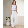 imageANRABESS Womens Wide Leg Palazzo Capri Pants 2025 Summer Casual Loose High Waisted Lounge Flowy Cropped Beach Work TrousersWhite