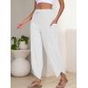 imageANRABESS Womens Wide Leg Palazzo Capri Pants 2025 Summer Casual Loose High Waisted Lounge Flowy Cropped Beach Work TrousersWhite