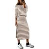 imageANRABESS 2 Piece Skirts Sets For Women Fall Fashion 2025 Striped Sweater Midi Dress Knit Lounge Travel Outfits Winter ClothesAlmond White