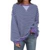 imageANRABESS Women Striped Sweatshirts Oversized Crewneck Long Sleeve Shirts Y2K Pullover Top 2025 Fall Outfits Fashion ClothesBlue Purple