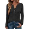 imageANRABESS Womens Long Sleeve Henley Shirts 2025 Fall Tunic Tops Ribbed Knit Lightweight Sweaters Dressy Casual Blouse OutfitsBlack
