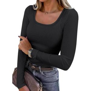 imageANRABESS Womens Long Sleeve Shirts Scoop Neck Ribbed Knit Slim Fitted Tops Casual Basic Tee 2025 Fall Fashion Outfits ClothesBlack