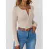 imageANRABESS Long Sleeve Shirts for Women Henley Button Down Tops Ribbed Knit Slim Fit Fall Basic Tee 2025 Casual Trendy ClothesBeige