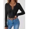 imageANRABESS Long Sleeve Shirts for Women Henley Button Down Tops Ribbed Knit Slim Fit Fall Basic Tee 2025 Casual Trendy ClothesBlack
