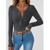 imageANRABESS Long Sleeve Shirts for Women Henley Button Down Tops Ribbed Knit Slim Fit Fall Basic Tee 2025 Casual Trendy ClothesDark Grey