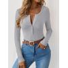 imageANRABESS Long Sleeve Shirts for Women Henley Button Down Tops Ribbed Knit Slim Fit Fall Basic Tee 2025 Casual Trendy ClothesGrey