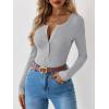 imageANRABESS Long Sleeve Shirts for Women Henley Button Down Tops Ribbed Knit Slim Fit Fall Basic Tee 2025 Casual Trendy ClothesGrey