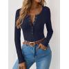 imageANRABESS Long Sleeve Shirts for Women Henley Button Down Tops Ribbed Knit Slim Fit Fall Basic Tee 2025 Casual Trendy ClothesNavy Blue