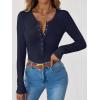imageANRABESS Long Sleeve Shirts for Women Henley Button Down Tops Ribbed Knit Slim Fit Fall Basic Tee 2025 Casual Trendy ClothesNavy Blue