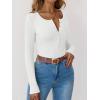 imageANRABESS Long Sleeve Shirts for Women Henley Button Down Tops Ribbed Knit Slim Fit Fall Basic Tee 2025 Casual Trendy ClothesWhite