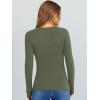 imageANRABESS Long Sleeve Shirts for Women V Neck Ribbed Knit Fitted Fall Basic Tshirts Going Out Tops 2025 Casual Trendy ClothesArmy Green