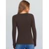 imageANRABESS Long Sleeve Shirts for Women V Neck Ribbed Knit Fitted Fall Basic Tshirts Going Out Tops 2025 Casual Trendy ClothesCoffee