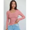 imageANRABESS Long Sleeve Shirts for Women V Neck Ribbed Knit Fitted Fall Basic Tshirts Going Out Tops 2025 Casual Trendy ClothesCoral Pink