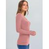 imageANRABESS Long Sleeve Shirts for Women V Neck Ribbed Knit Fitted Fall Basic Tshirts Going Out Tops 2025 Casual Trendy ClothesCoral Pink