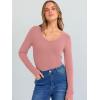imageANRABESS Long Sleeve Shirts for Women V Neck Ribbed Knit Fitted Fall Basic Tshirts Going Out Tops 2025 Casual Trendy ClothesCoral Pink
