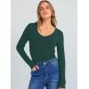 imageANRABESS Long Sleeve Shirts for Women V Neck Ribbed Knit Fitted Fall Basic Tshirts Going Out Tops 2025 Casual Trendy ClothesDeep Green