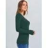 imageANRABESS Long Sleeve Shirts for Women V Neck Ribbed Knit Fitted Fall Basic Tshirts Going Out Tops 2025 Casual Trendy ClothesDeep Green