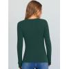 imageANRABESS Long Sleeve Shirts for Women V Neck Ribbed Knit Fitted Fall Basic Tshirts Going Out Tops 2025 Casual Trendy ClothesDeep Green