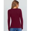 imageANRABESS Long Sleeve Shirts for Women V Neck Ribbed Knit Fitted Fall Basic Tshirts Going Out Tops 2025 Casual Trendy ClothesDeep Red
