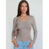 imageANRABESS Long Sleeve Shirts for Women V Neck Ribbed Knit Fitted Fall Basic Tshirts Going Out Tops 2025 Casual Trendy ClothesGray Khaki