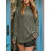 imageANRABESS Sweaters for Women Oversized Cable Knit Fall Long Sleeve Crewneck Casual Pullover Sweater Tops 2025 Winter OutfitsArmy Green