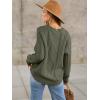 imageANRABESS Sweaters for Women Oversized Cable Knit Fall Long Sleeve Crewneck Casual Pullover Sweater Tops 2025 Winter OutfitsArmy Green