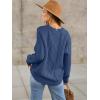 imageANRABESS Sweaters for Women Oversized Cable Knit Fall Long Sleeve Crewneck Casual Pullover Sweater Tops 2025 Winter OutfitsDeep Blue
