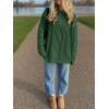 imageANRABESS Sweaters for Women Oversized Cable Knit Fall Long Sleeve Crewneck Casual Pullover Sweater Tops 2025 Winter OutfitsDeep Green