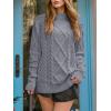 imageANRABESS Sweaters for Women Oversized Cable Knit Fall Long Sleeve Crewneck Casual Pullover Sweater Tops 2025 Winter OutfitsDeep Grey