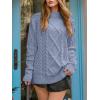 imageANRABESS Sweaters for Women Oversized Cable Knit Fall Long Sleeve Crewneck Casual Pullover Sweater Tops 2025 Winter OutfitsGrey Blue