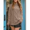 imageANRABESS Sweaters for Women Oversized Cable Knit Fall Long Sleeve Crewneck Casual Pullover Sweater Tops 2025 Winter OutfitsKhaki