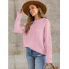 imageANRABESS Sweaters for Women Oversized Cable Knit Fall Long Sleeve Crewneck Casual Pullover Sweater Tops 2025 Winter OutfitsLight Pink