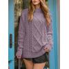 imageANRABESS Sweaters for Women Oversized Cable Knit Fall Long Sleeve Crewneck Casual Pullover Sweater Tops 2025 Winter OutfitsPurple