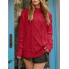 imageANRABESS Sweaters for Women Oversized Cable Knit Fall Long Sleeve Crewneck Casual Pullover Sweater Tops 2025 Winter OutfitsRed